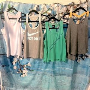 Bundle of 4 Nike active workout tanks, sz M